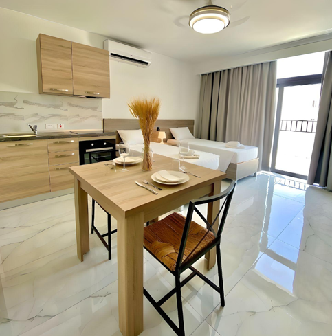 For Rest Aparthotel Malta Sea-View Penthouse Studio kitchen